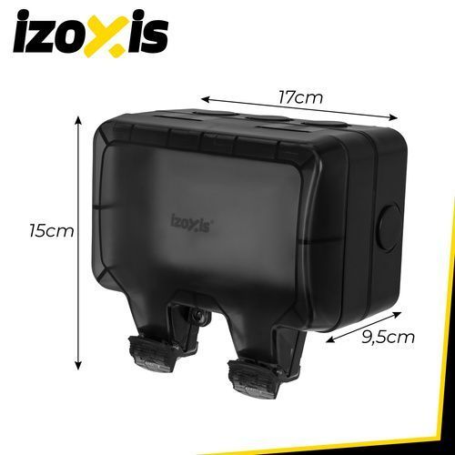 Подвійна зовнішня розетка 17x11x10см Izoxis 27730 27730 фото