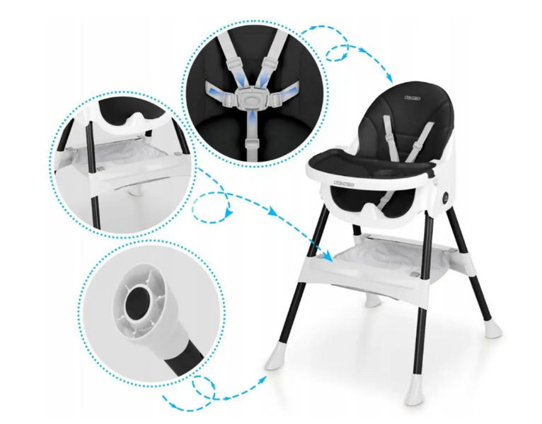 Стульчик для кормления MANI 3-в-1 Ricokids Черное 700900 700900 фото