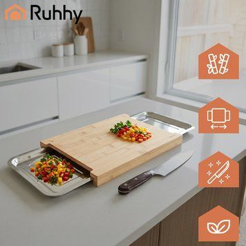 Кухонна дошка бамбукова Ruhhy 25707 25707 фото