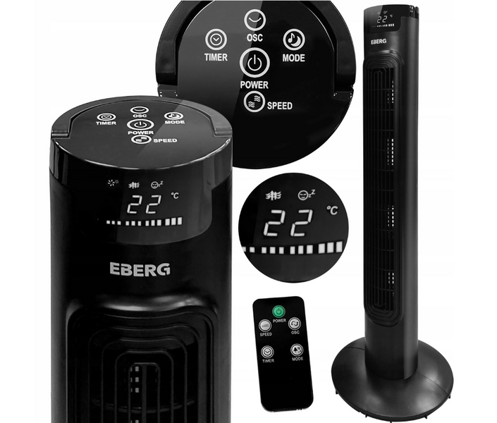 Колонный вентилятор EBERG Airo 85 черный Airo 85 фото