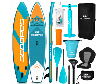Надувна SUP дошка 350 см VELO 2в1 Scoopes (SUP + каяк) з сидінням, веслом, насосом. SUP Scoopes Velo 350 фото
