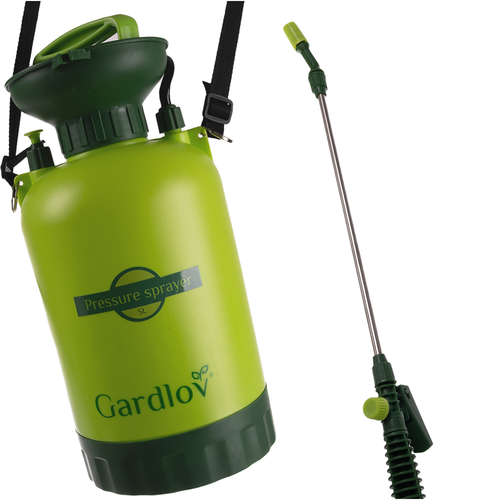 Ручний садовий обприскувач під тиском, довга штанга + шланг 150 см 5 л  Gardlov 25581 25581 фото