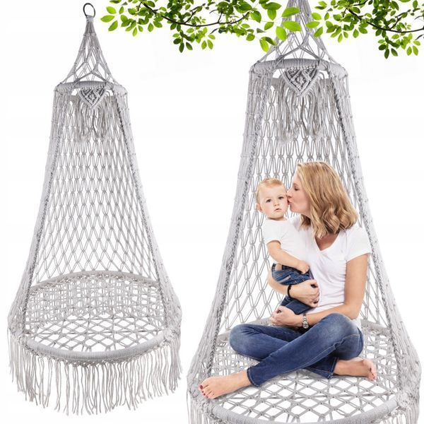 Садовое подвесное кресло-качалка Cocoon BOHO выдерживает 120 кг. HK4 фото