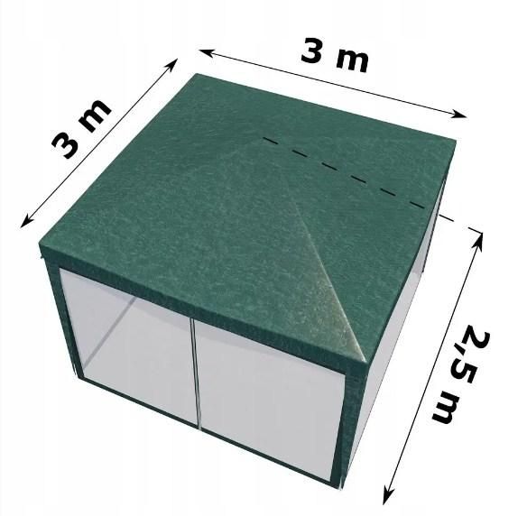 Павільйони з москітною сіткою 4 стіни 3х3х2,5м ZX-TO33 Зелений 033 ZX-TO33 фото