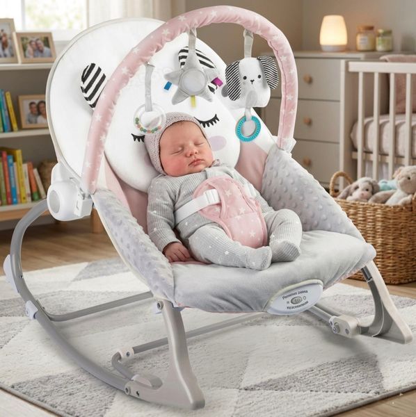 Колыбель-качалка с вибрацией Ricokids розовый 7325 7325 фото