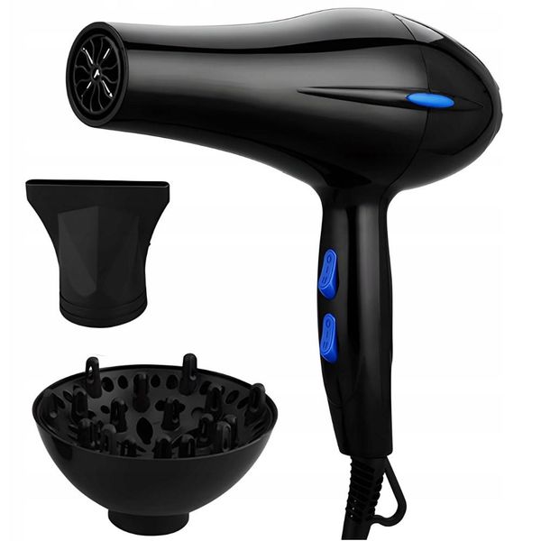 Фен для волосся 800 Вт чорний HAIRDRYER HAIRDRYER фото