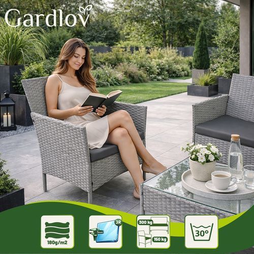 Садові меблі із сірого ротанга Gardlov 26910 26910 фото