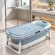 Складная силиконовая пластиковая портативная ванна GOMEDIA Home SPA 152 х 60 см 290л BLUE 152 фото 1