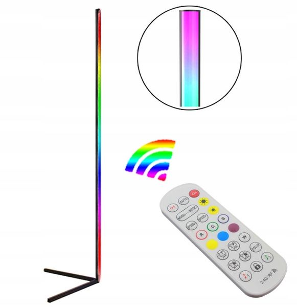 Кутова LED RGB Bluetooth лампа торшер з пультом і керуванням із телефона ZD81 фото