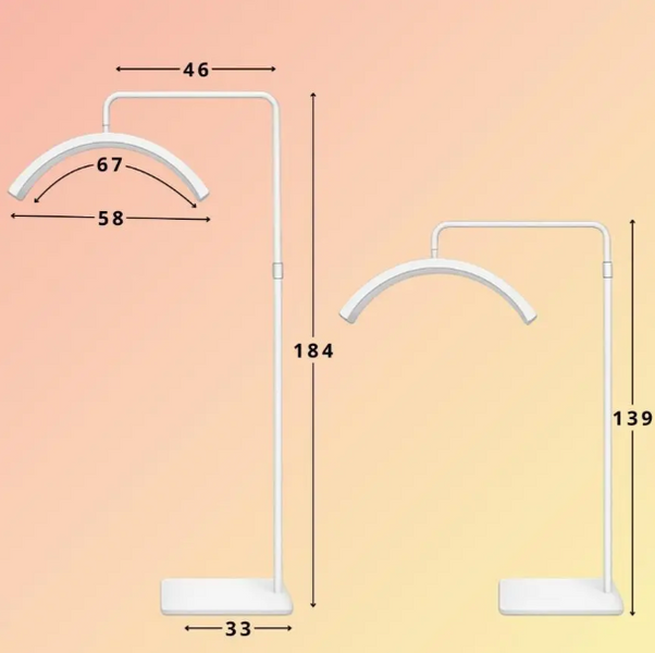Косметическая лампа дуговая Crescent Pro LED, косметическая лампа-полумесяц 40 Вт ZD195 ZD195 фото