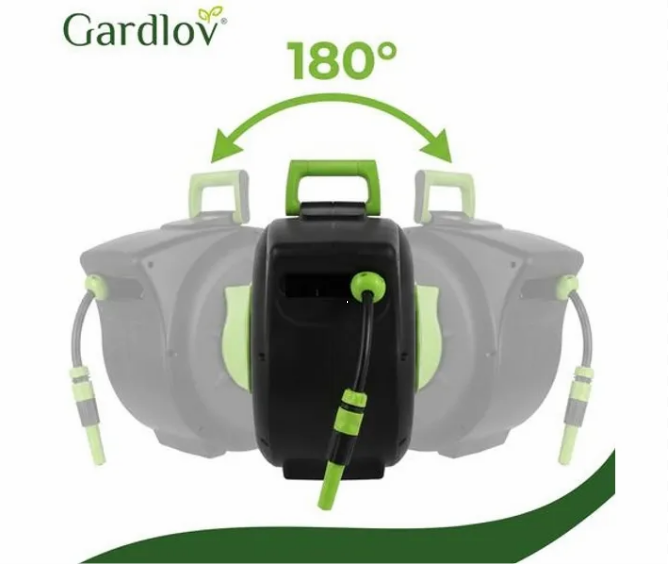 Садовий шланг з автоматичним котушковим пістолетом-розпорошувачем 30м Gardlov 27506 фото