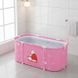 Складна портативна ванна Aga 115x60x50 см, мобільна, рожева, розмір XL DS2820 фото 8