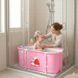 Складна портативна ванна Aga 115x60x50 см, мобільна, рожева, розмір XL DS2820 фото 6