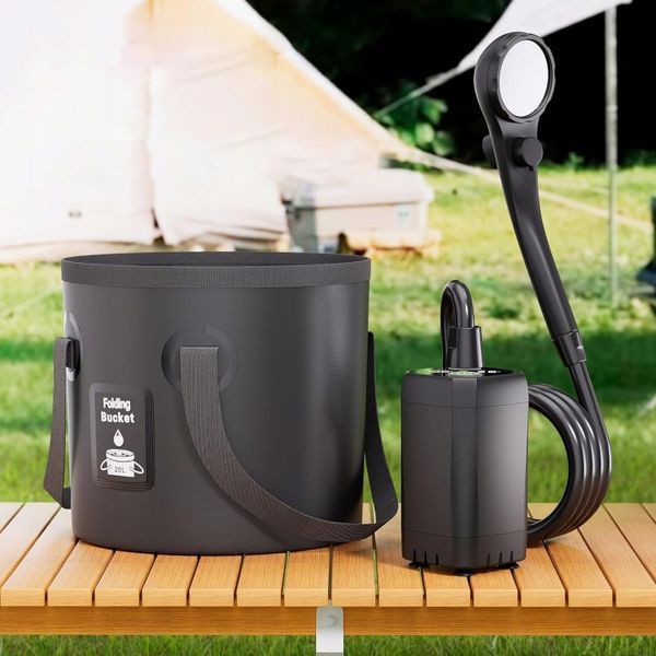 Портативный туристический душ 20 л с аккумулятором 6000 мАч и USB-C AG242C AG242C фото