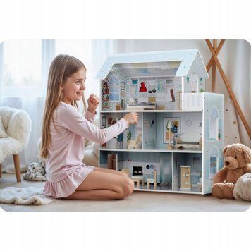 Великий 3-поверховий дерев'яний ляльковий будиночок Ricokids RK-878 RK-878 фото