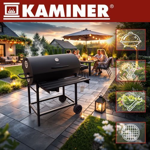 Садовый угольный гриль 108х67х96см Kaminer 27315 фото
