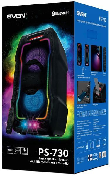 Портативна безпровідна блютус колонка SVEN PS-740 100W PS-740  фото